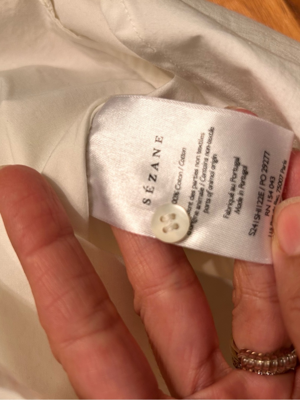 Sezane Bilma Shirt Ecru Size 36 / 4 NWT - Picture 9 of 10